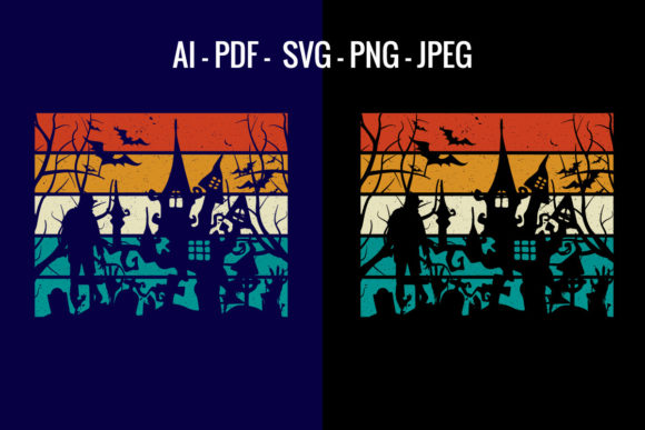 Halloween Retro Sunset Scary T-Shirt Review